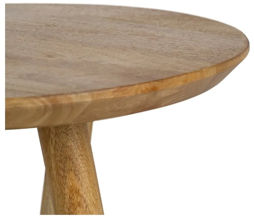 Okrągły stolik z litego drewna mango ø 40 cm Mao – Ixia