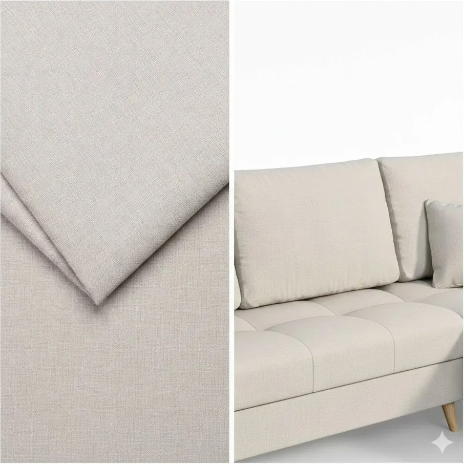 Kremowy narożnik (lewostronny) Ariella – Ropez