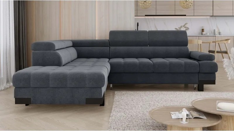 Narożnik SELVA L z funkcją spania i pojemnikiem Lewostronny w tkaninie AUSTIN 19 WERSAL