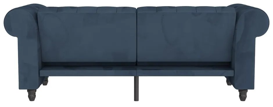 Ciemnoniebieska aksamitna rozkładana sofa 236 cm Felix – Støraa