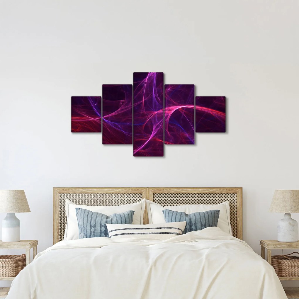 Abstrakcyjny obraz krzywych (125x70 cm)