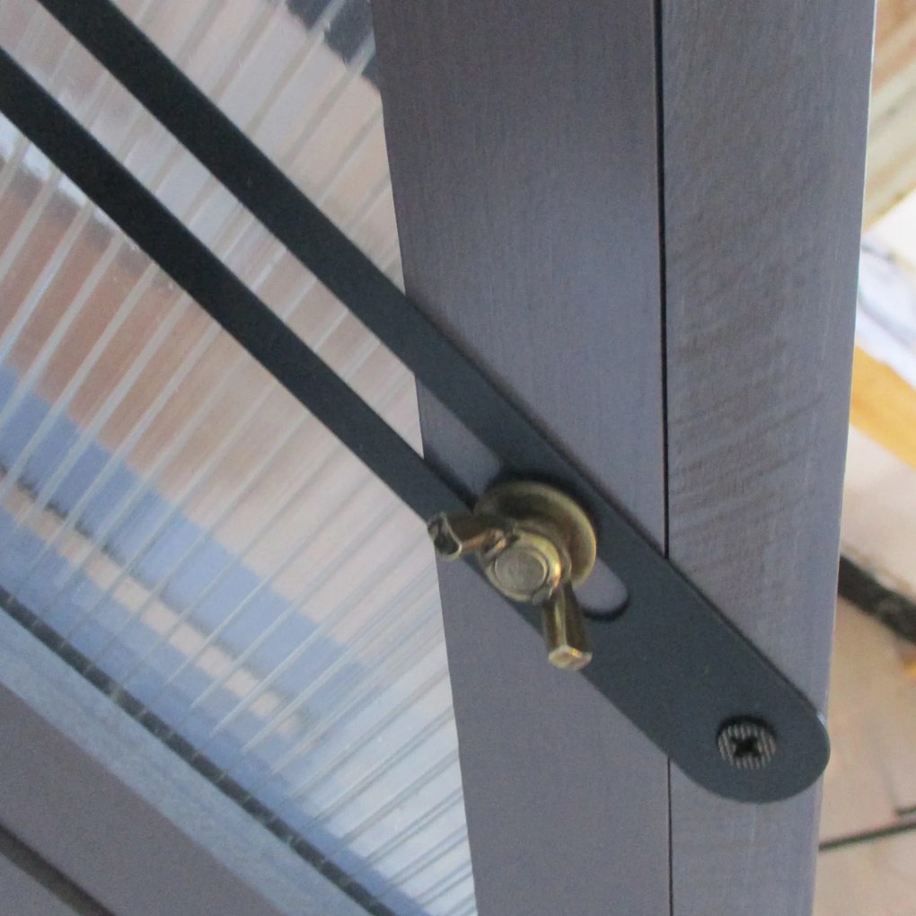 Szklarnia Mini Outsunny 3 Poziomy Treibhaus Ziołowy z Otwieranym Dachem Podwójne Drzwi Drewniane Poliwęglan Wodoodporna Naturalna 70,5 x 42 x 132 cm