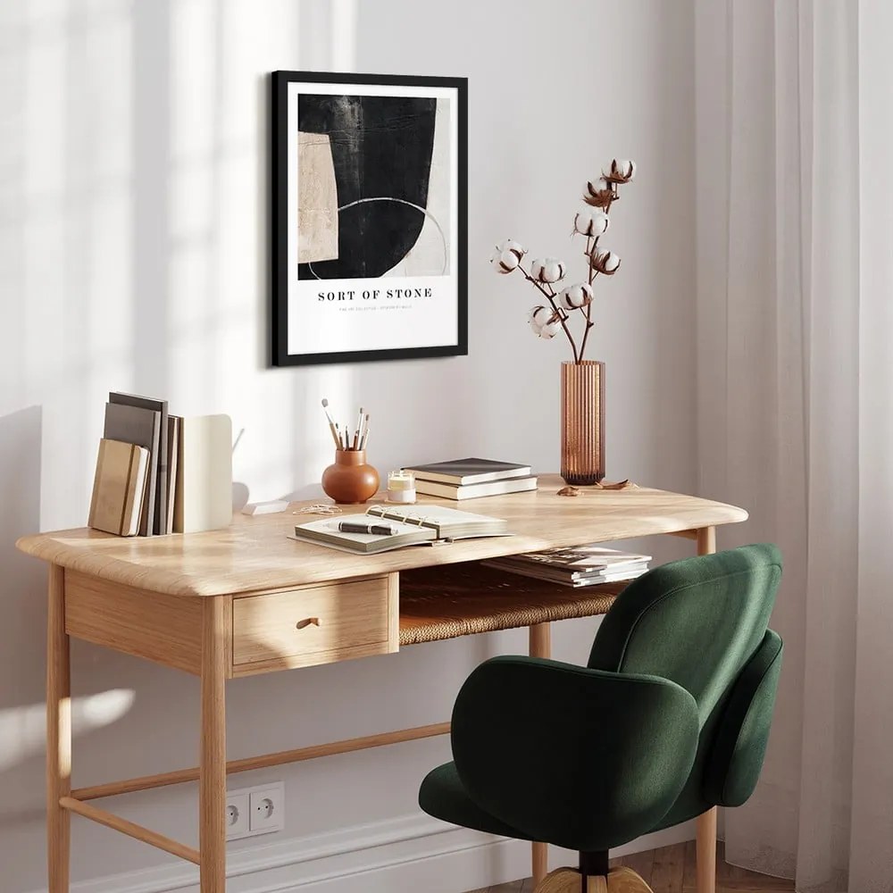 Obraz 32x42 cm Sort Of Stone – Malerifabrikken
