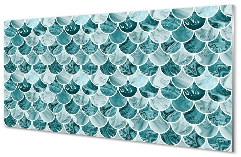 Panel szklany do Kuchni Wzór Rybiej Łuski