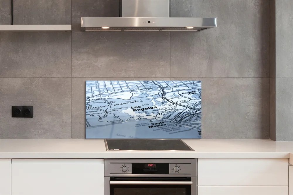 Szklany Panel Plan Miejskich Ulic