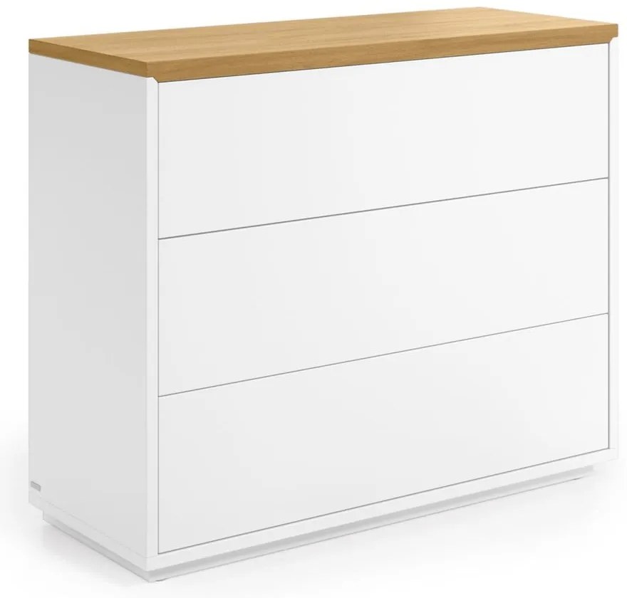 Biała niska komoda 90x75 cm Abilen – Kave Home