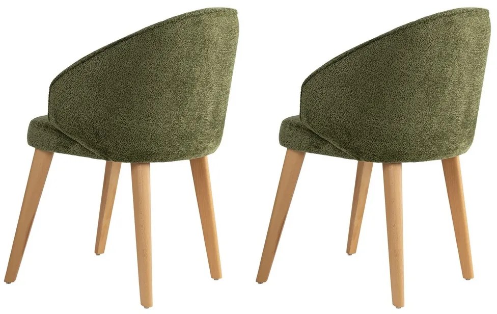 Zestaw krzeseł do jadalni Bentley Green and Light Oak, 2 szt.
