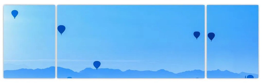 Obraz - Balony nad krajobrazem (170x50 cm)