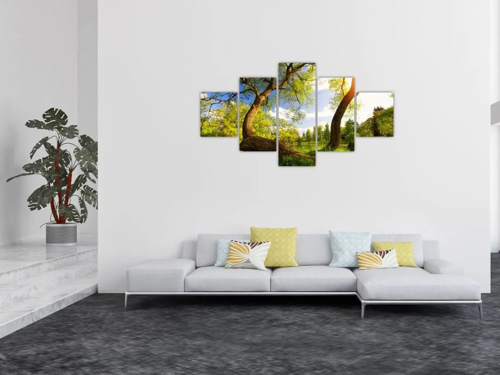Obraz wiosennej łąki (125x70 cm)