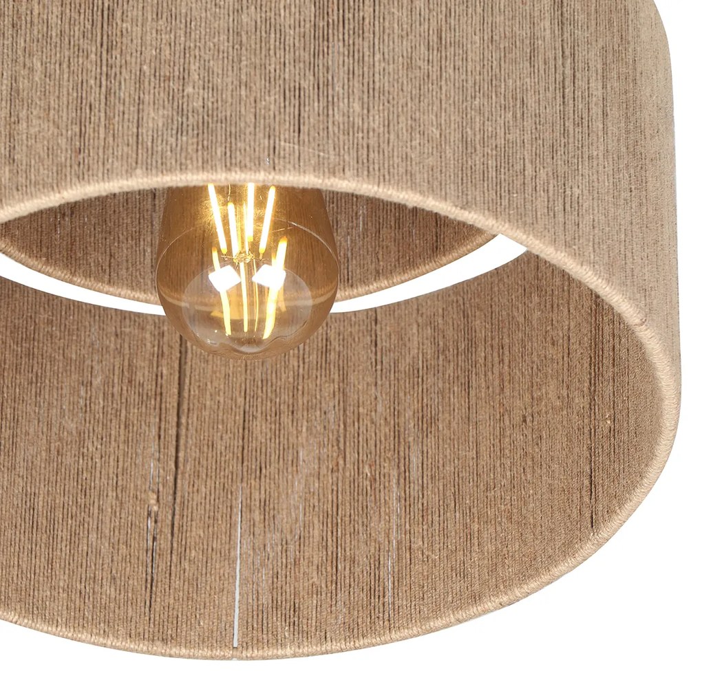 Lampa sufitowa Japandi brązowa z liną - SmilleJapandi Oswietlenie wewnetrzne
