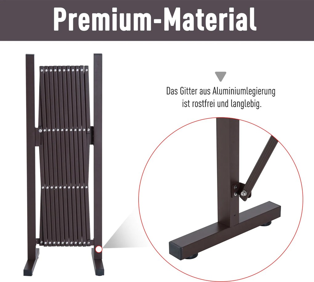 Ogrodzenie harmonijkowe bariera nożycowa 3m do magazynu garażu ogrodu | Aosom PL
