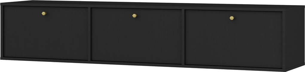 Szafka RTV wisząca TORINO 180 cm do Salonu pod Telewizor - Grafit