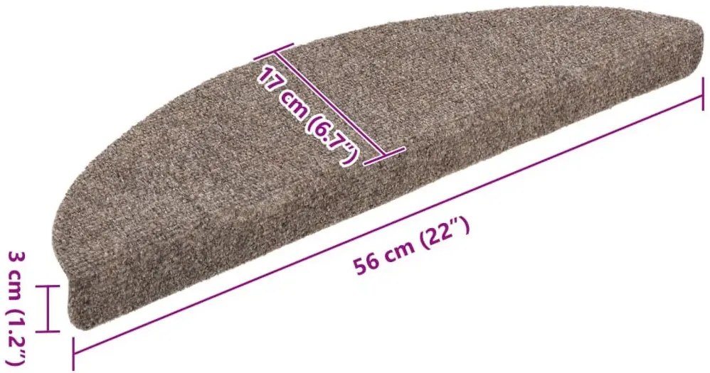 Samoprzylepne kremowe maty ochronne na schody T5-P69