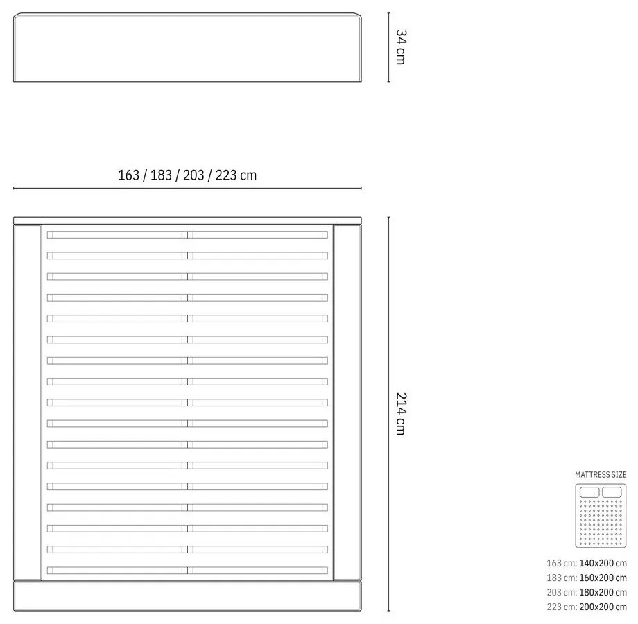 Zielone tapicerowane łóżko dwuosobowe ze schowkiem i stelażem 180x200 cm Simon – Micadoni