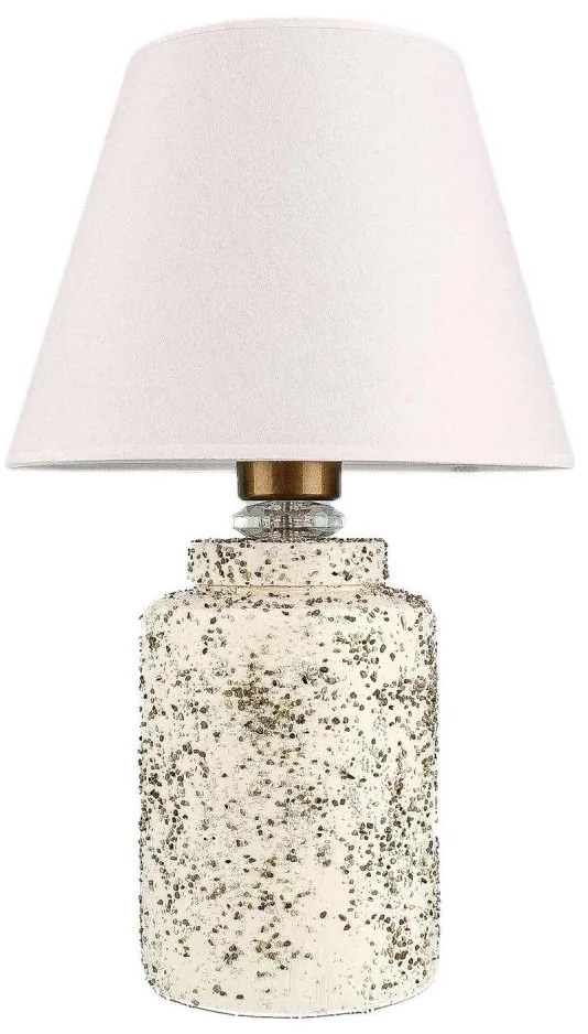 Lampka stołowa RAMZES 1xE27/40W/230V biała/beżowa