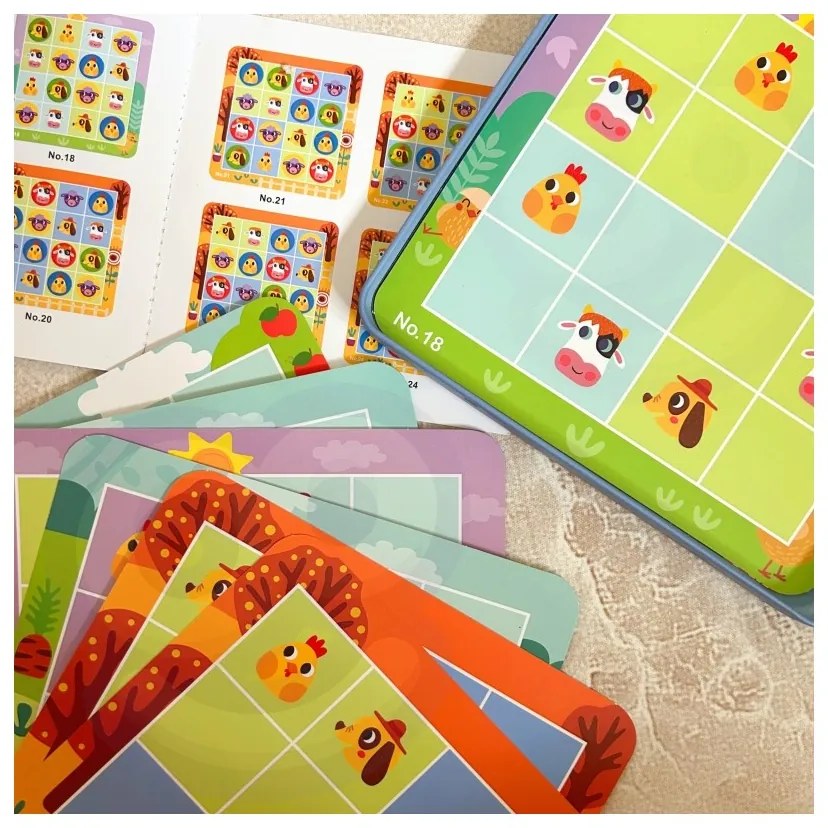 Tooky toy gra sudoku dla dzieci wersja farma