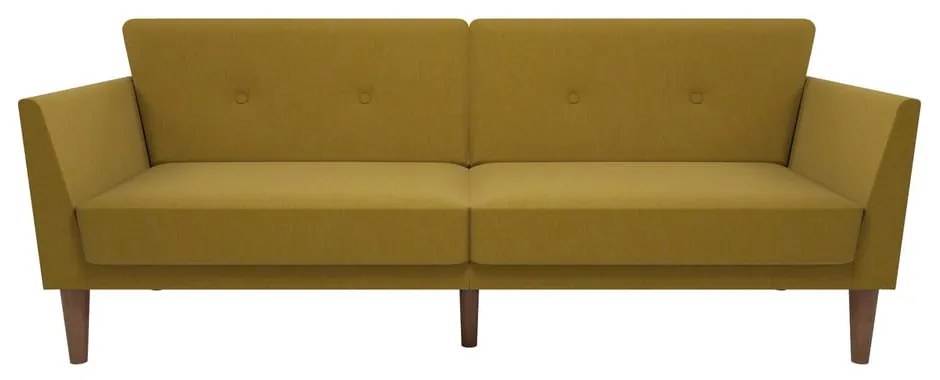 Żółta rozkładana sofa 205 cm Regal – Novogratz