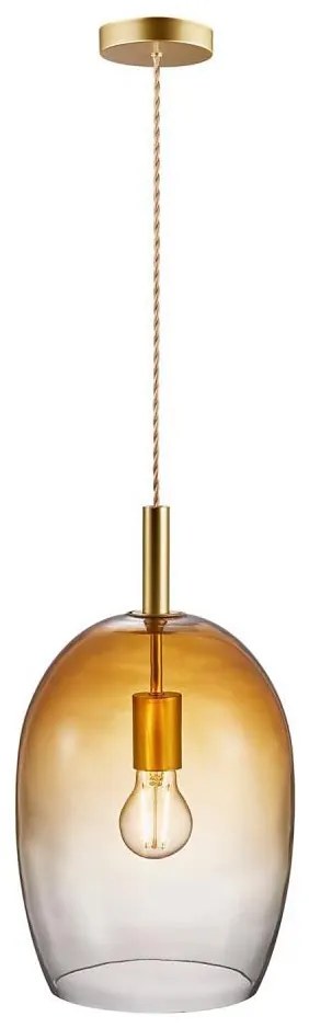 Nordlux - Lampa wisząca na lince UMA 1xE27/40W/230V śr. 23 cm brązowy/przydymiony