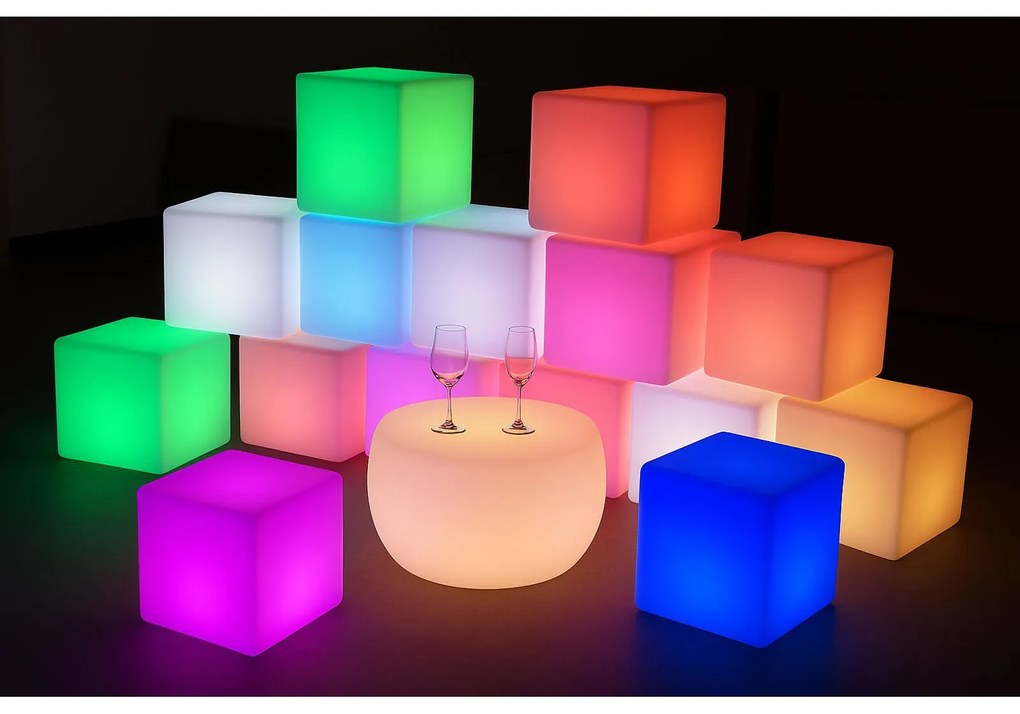 Stół z oświetleniem LED, 48x120x66 cm