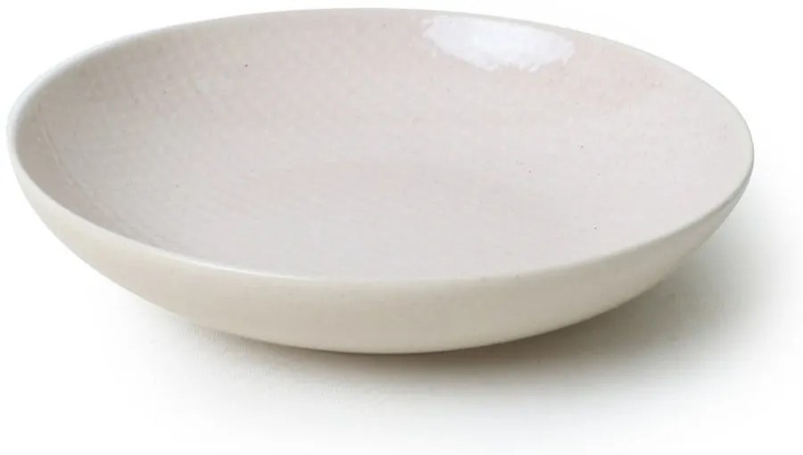 Kremowe głębokie kamionkowe talerze zestaw 6 szt. ø 20 cm – Hermia