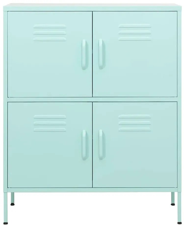 Miętowa stalowa szafka zamykana do garażu P3-A92