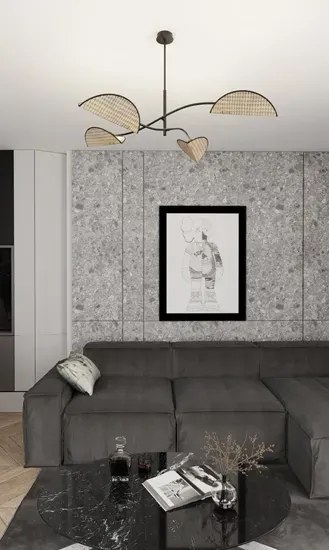 Wisząca brązowa lampa sufitowa - M130-Urdom