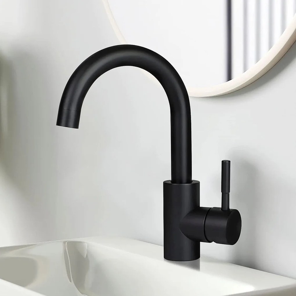 NETTLIFE kran kuchenny, umywalka łazienkowa, wysokociśnieniowy kran łazienkowy ze stali nierdzewnej