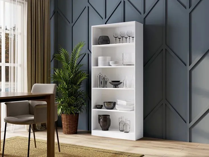 Biały duży regał na książki H3-B55