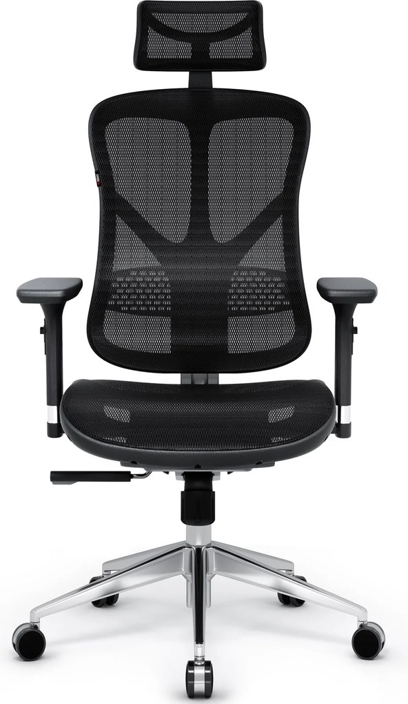 Fotel biurowy Diablo V-Basic, zgodny z normą BHP, kolor czarny