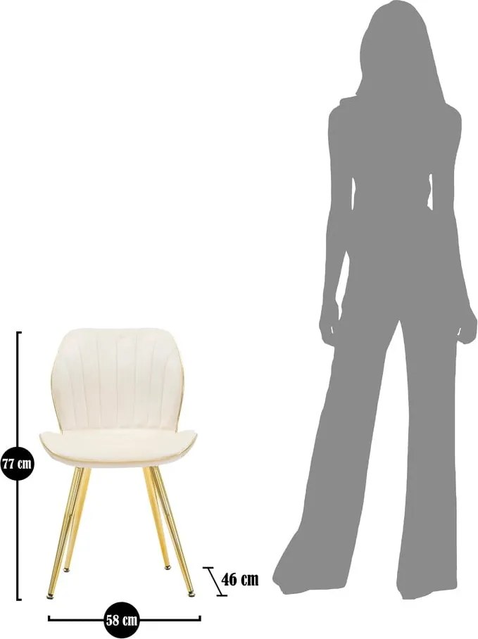 Kremowe krzesła zestaw 2 szt. Paris – Mauro Ferretti