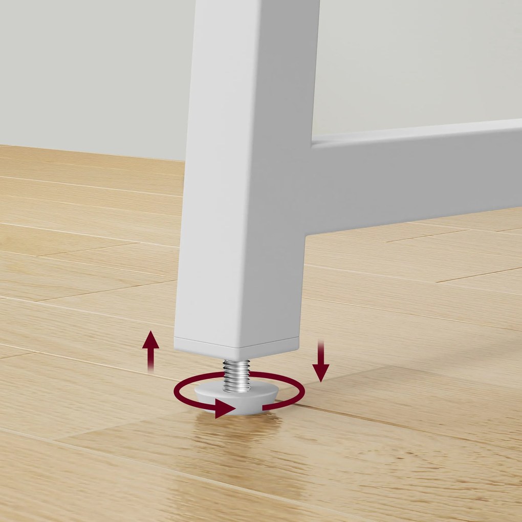 Zestaw do biura – składany stół ZARIMO 80×40 cm biały + krzesło biurowe AVOLA VELVET niebieskie