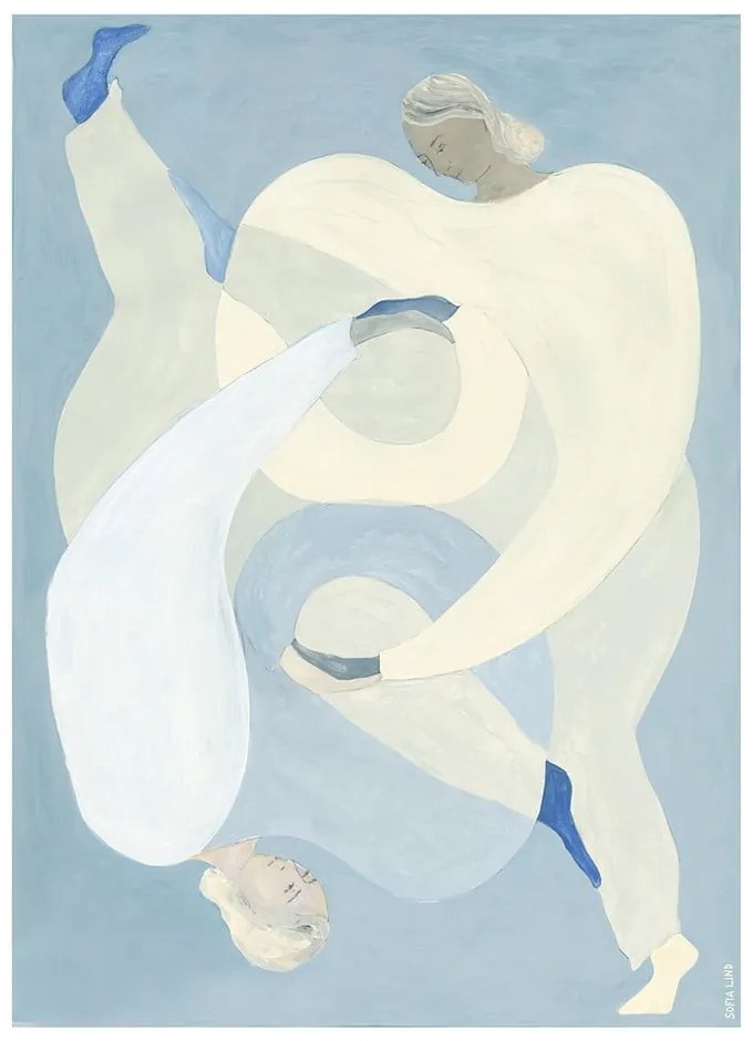 Plakat 50x70 cm Hold You - Blue – Sofia Lind – The Poster Club