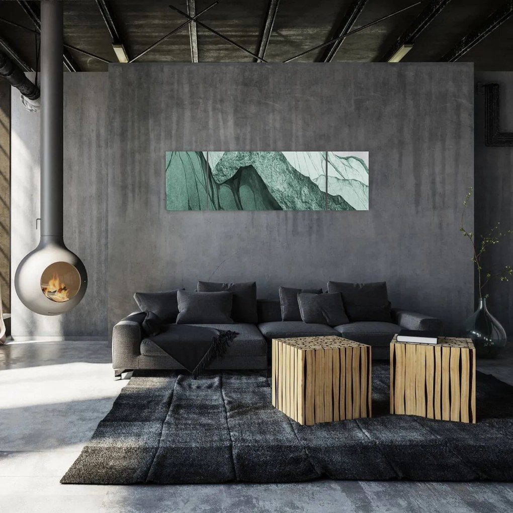 Obraz - Emerald Mountains N⁰2 (170x50 cm)