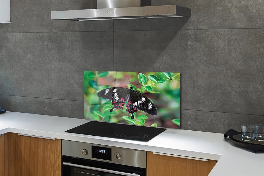 Panel Szklany Barwny Akcent na Liściach