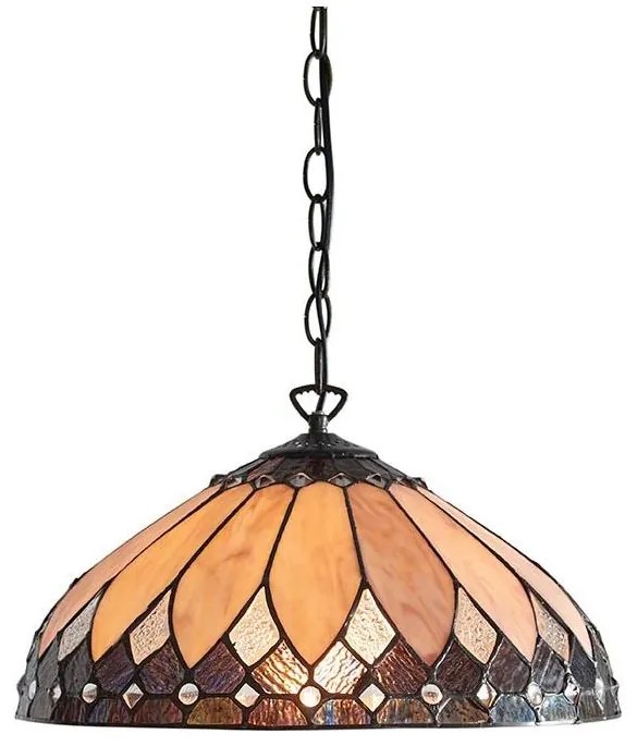 Endon 63977 - Żyrandol na łańcuchu BROOKLYN 1xE27/60W/230V śr. 40 cm