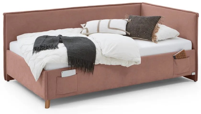 Różowe łóżko dziecięce ze schowkiem 120x200 cm Fun – Meise Möbel