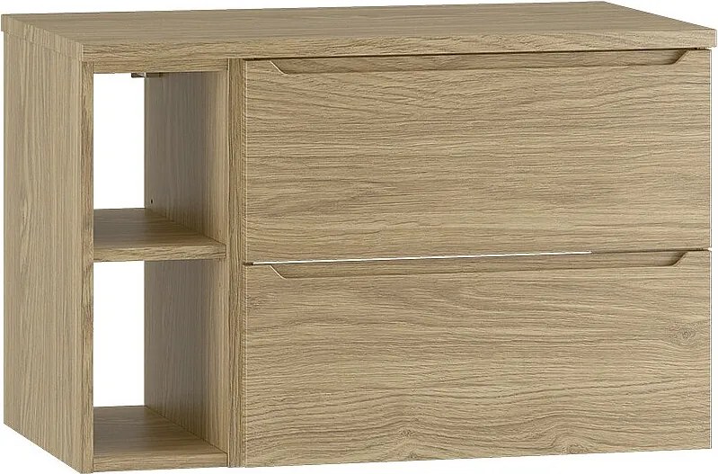 Zestaw do Łazienki 80cm Szafka Regał Blat Dąb Olejowany Etna