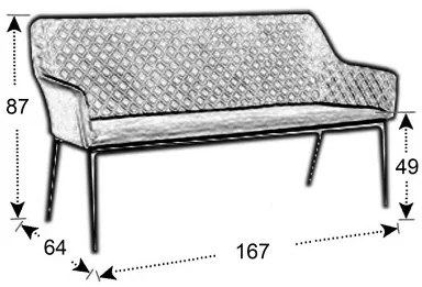 PARIS LIKA-TEX® szara - luksusowa sofa ogrodowa 3-osobowa