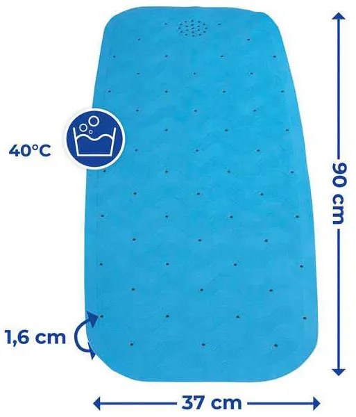 Antypoślizgowa mata do wanny NATURAL RUBBER, 90 x 37 cm
