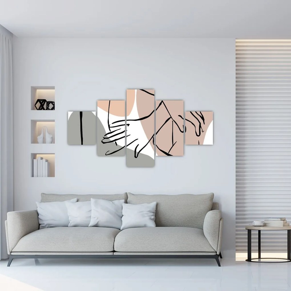 Obraz - Kobieta linia sztuki ciała N⁰2 (125x70 cm)