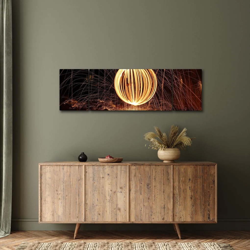 Obraz - Malowanie światłem (170x50 cm)
