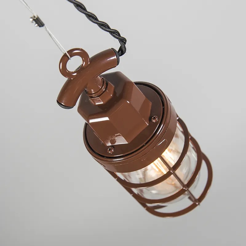 Lampa wisząca Port brązowa