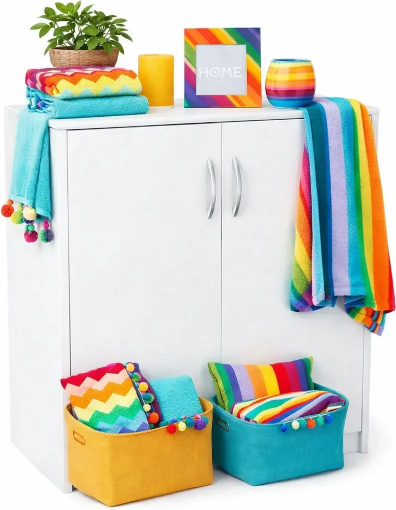 Biała Komoda Z Podwójnymi Drzwiczkami A8-E55