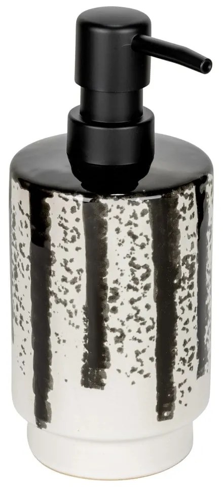 Czarno-biały dozownik do mydła ceramiczny 340 ml Subiza – Wenko