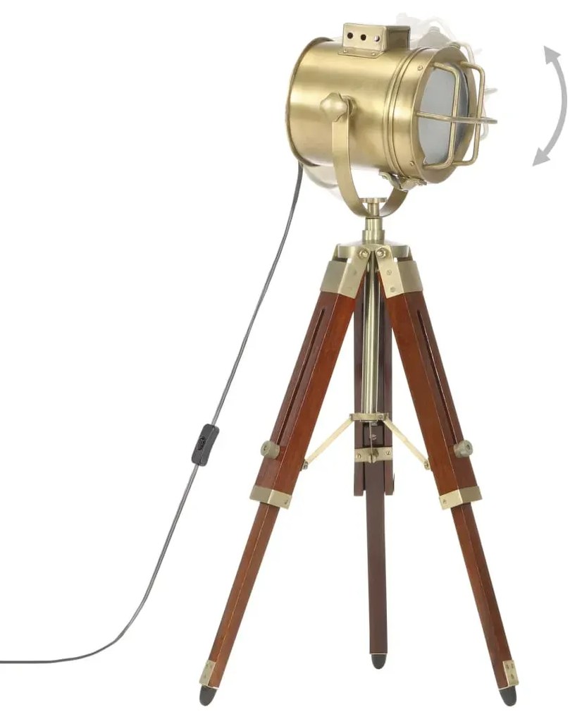 Brązowa lampa stojąca retro z regulacją wysokości - 5X EX190 K8-S34