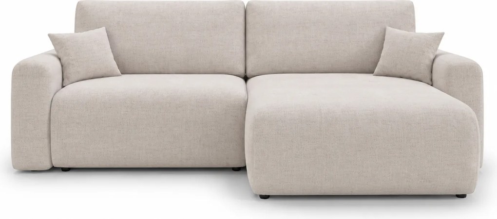 Rozkładany dwustronny narożnik L NORDEN PAROS 250x140 cm, kremowy