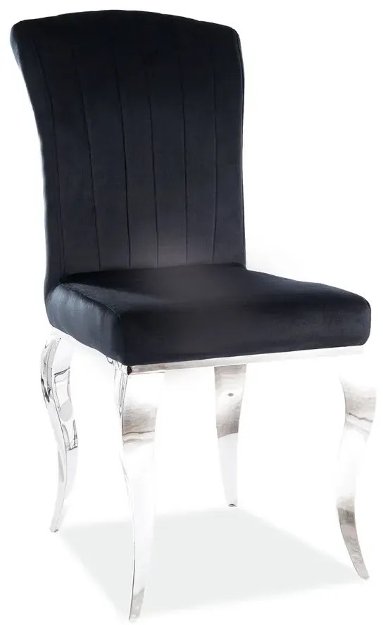 KRZESŁO PRINCE VELVET CHROM/CZARNY TAP. 186 SIGNAL