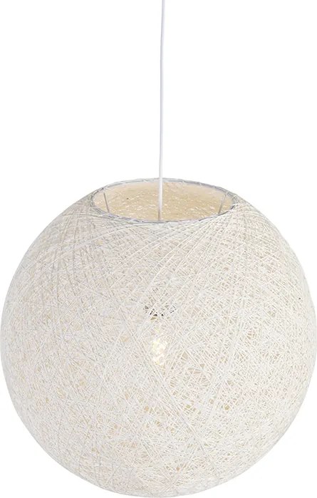 Rustykalna lampa wisząca biała 60 cm - Corda