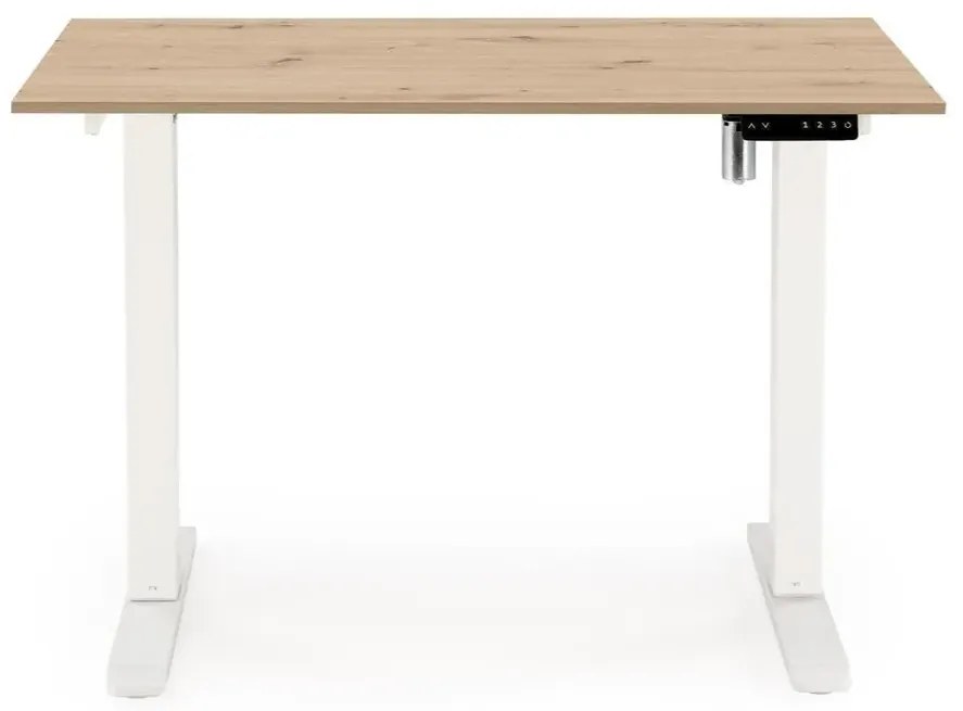 Biurko B53 białe/dąb artisan z regulacją wysokości HALMAR