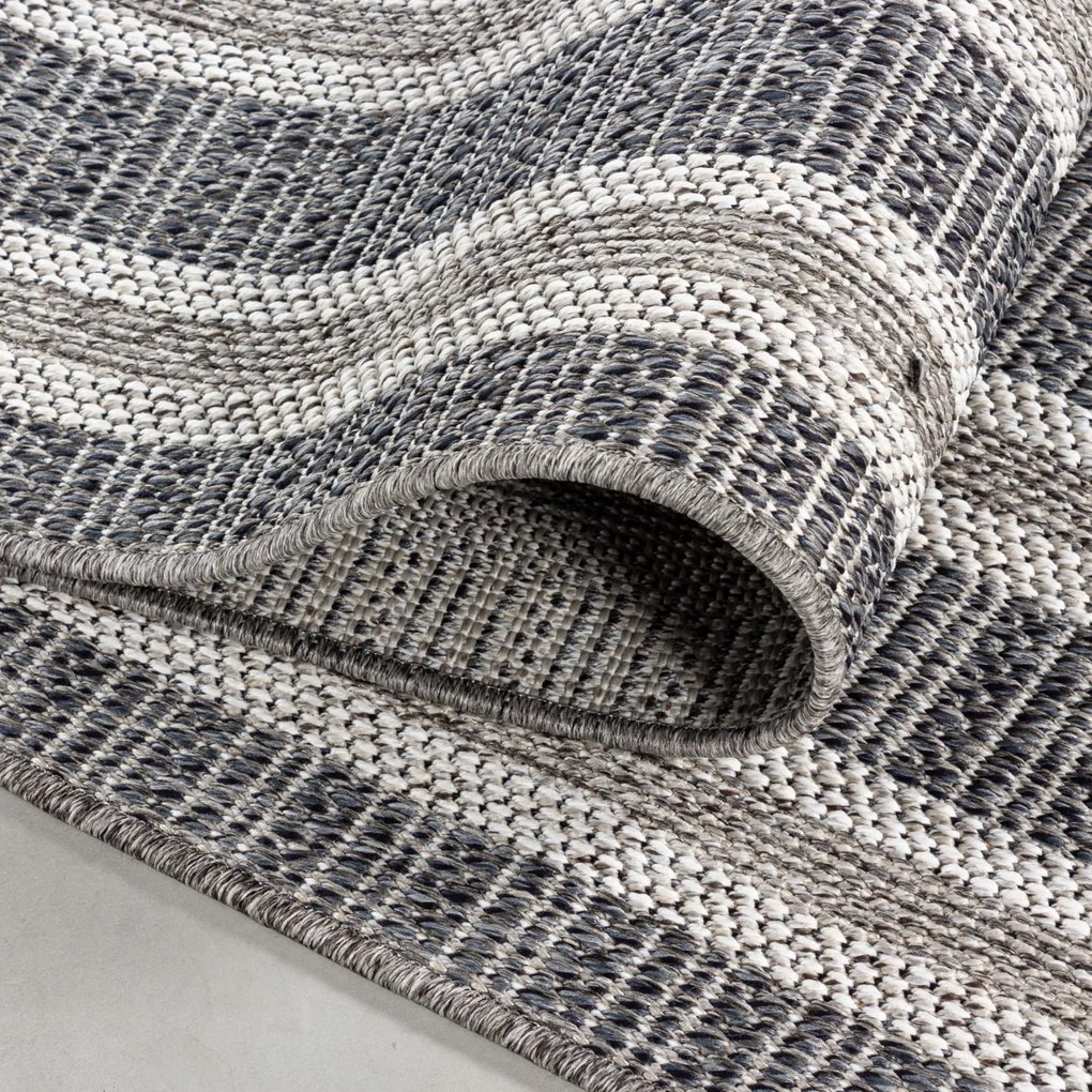 Dywan zewnętrzny Aruba Ramka szary 60 cm x 100 cm